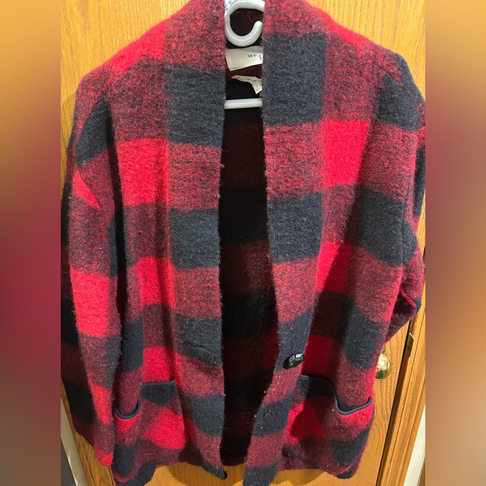 Wilfred Free Red and Black Knit outerwear size L